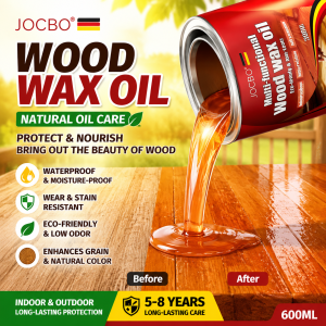 🔥10 Years Protection🔥 JOCBO 600g Wood Wax Oil Varnish Use Natural Ingredient Renovate Colorfast For Wood Furniture Door Timber Interior Exterior Use Odorless Color Long-Lasting Furniture Decoration Paint Anti-corrosion Wood Paint