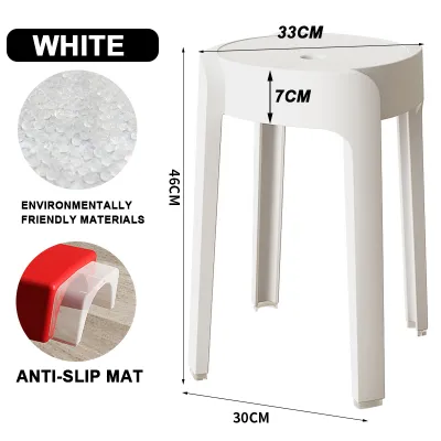 Upgraded Plastic Chair Stool Stackable Designer Modern Plastic Stool Designer Modern Plastic Stool Chair Living Room Dining Chair Multi