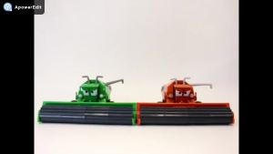 1:43 Cars Frank Green Orange Harvester Uncle Cow Alloy Childrens Toy Model Car