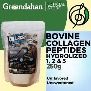 Greendahan Bovine Collagen Peptides (Types 1 2 & 3) 250g-  UNFLAVORED/UNSWEETENED  Hydrolized Collagen Peptides