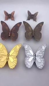 1pc Vintage Butterfly Handle Pull Knob Furniture Door Handles Cupboard Cabinet Knobs Kitchen Drawer Pull Handles Home Decoration