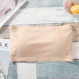 Tube Crop Top Kemben Seamless Bra Chest Three-Breasted Girl Underwear Tanpa Kawat Plus Size Bralette