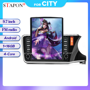 STAPON 9.7inch for HONDA CITY 2014-2019 Tesla style vertical screen android10.1 2GB RAM car headunit stereo with wifi GPS navigation bluetooth fm video output mirror link steering controls right hand driving 970