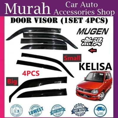Perodua Kelisa Door Visor /air press 1set 4 Door Mugen Model & Normal ( Big & Small )