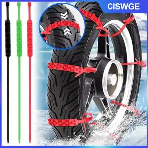 CISWGE 10pcs phổ chống trượt chuỗi cho xe máy xe đạp lốp bánh xe Tie ngoài trời khẩn cấp Lốp tuyết chuỗi phụ kiện mùa đông