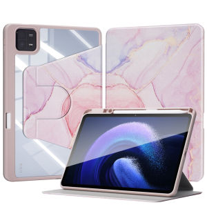 For Xiaomi Pad 7/7 Pro 11.2inch Xiaomi Pad 6/6 Pro Case For Mipad 5/5 Pro 11inch Redmi Pad SE Xiaomi Pad 6S Pro 12.4inch Redmi Pad Pro 12.1inch POCO Pad 360 ° Rotatable Transparent Back Tablet Flip Coverworldwide popular