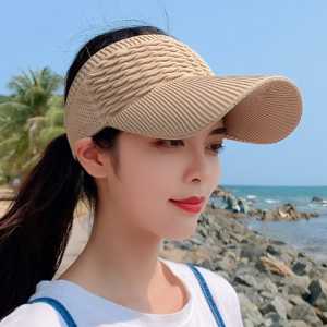 FU  Topi Senam Wanita Summer Zumba Topi Knit Visor Sport Baseball Rajut Katun Sepeda Pantai Sunshade
