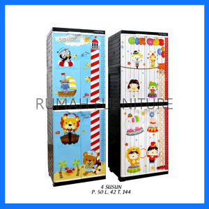 LEMARI PLASTIK TABITHA 4 SUSUN KARAKTER & JEPARA