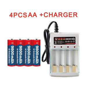 // 【COD/Original】1.5V AA Rechargeable Battery 9800mah AAA 8800mAh Batteries Alkaline Battery With Charger For Led Light Toy