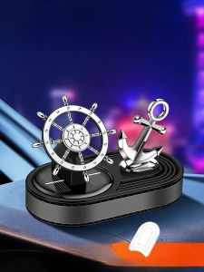 Sáp Thơm Bánh Lái Con Tàu Thuyền Mỏ Neo Trang Trí Taplo Ô Tô-Sử Dụng Năng Lượng Mặt Trời Quay Bánh Lái