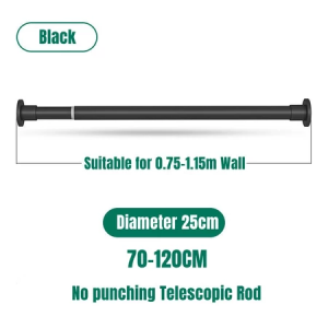70-360cm Telescopic rod adjustable curtain rod bathroom shower curtain rod telescopic telescopic rod hanger Strong Bearing Retractable Clothes Rod