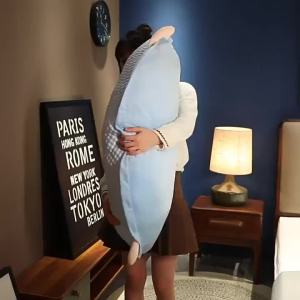 Gối đệm hình bán nguyệt Bingdoudou cho phòng điều hòa mùa hè 80cm-95cm thiết kế dễ thương gối làm mát giường quà tặng cho bé gái gối cá nhân quà sinh nhật quà nghỉ lễ