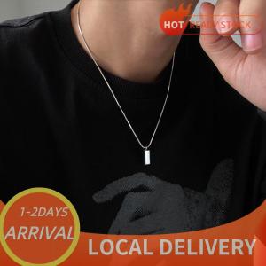 🚚Local Delivery🔥 Creative Men Necklace Cool Geometric Necklace Titanium Clavicle Chain Boyfriend Gift Color Bricks Punk Couple Necklace