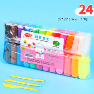 Đất sét tự khô 12/24/36 màu an toàn nặn hình cao cấp siêu nhẹ dành cho bé làm butter slime trang trí