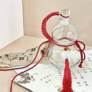 Gourd Glass Bottle Sports Water Bottle Chinese Vintage Inspired Gourd Water Large Capacity Water Bottle Outdoor Gift