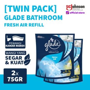 (TWIN PACK) Glade Bathroom Fresh Air Refill 75gr