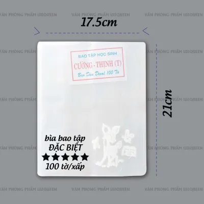 Xấp 50/100 tờ Bao Tập Vở Con Nai hiệu Cường Thịnh Loại Dày ĐẶC BIỆT con nai( có đủ 3 kích thước)