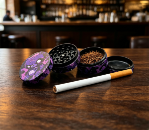 Free Scraper Bonus Metal hemp Grinder 4 Layer 4cm Magnetic Cover Sieve Storage Kitchen