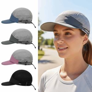 FPOTSK Quick Drying Women‘s Baseball Caps Soft Color Blocking Sun Hat Drawstring Elastic Running Cap Outdoor Sports