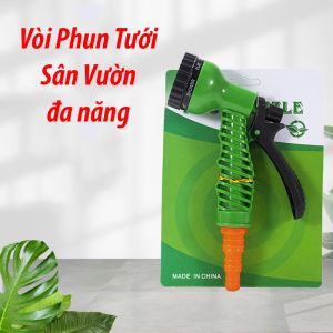 Đầu vòi PP Phun Tưới Sân Vườn Đa Năng xoay chỉnh nhiều chế độ phun tưới khác nhɑu