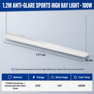 2026 New LED Linear High Bay Light Energy Saving Warehouse Factory Court Lamp