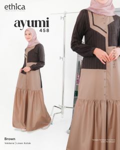 BAJU GAMIS WANITA ETHICA AYUMI 458  / BAJU DRESS GAMIS KATUN VALDENA CASUAL & SIMPLE