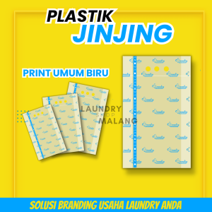 Plastik jinjing laundry HD jinjing 3 jari Plastik laundry kiloan (PRINT UMUM) (500 gram)
