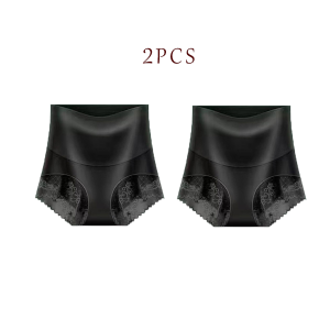 Boulder【1/2PCS】Womens High Waist Body Shaper Panties Ice Silk Seamless Butt Lifter Tummy Belly Control Waist Slimming Pants Shapewear Girdle Thin Abdomen Hips Underwear