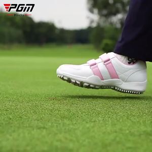 PGM Factory direct sales golf shoes for children fashionable elegant and breathable   Womens Caddy Shoes with Velcro #