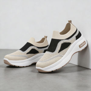 Free Shipping WomenS Shoes 2026 Spring And Autumn New Casual Sneakers With Inner Height-Increasing Insole Breathable Thick-Soled Stain-Resistant High Heels