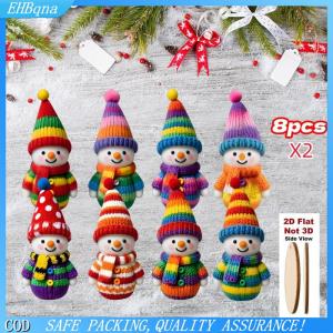 COD 2D màu giáng sinh người tuyết Mặt dây chuyền gỗ phim hoạt hình XMAS cây treo trang trí tự làm nhà năm mới bên bầu không khí trang trí cung cấp