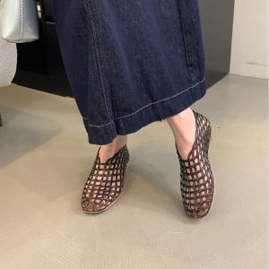 [Free Shipping] Transparent Sandals For Women Featuring A Hollow Breathable Design Perfect For DIY Customization Suitable For Summer Wear With A Closed-Toe And Closed-Heel Style And A Casual BirdS Nest Design