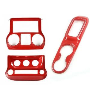 mv1 Car Center Control/AC Switch/Water Cup Shifter Panel Decoration Cover for Jeep Wrangler JK 2011-2017 Interior Accessorie 9L5H3