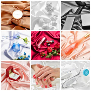 MIKE DUNBAR Chụp ảnh cho Ring cho đồ trang sức Vải lụa Mỹ phẩm Vải được đánh giá cao Phông nền chụp ảnh Đạo cụ chụp ảnh Tầng lớp