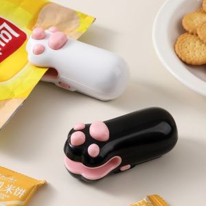PAZNUL Bàn chân mèo nhỏ Máy hàn túi đựng đồ ăn vặt Sạc Type-C sau từ tính Máy hàn kín mini Hàn nhiệt Máy hàn nhiệt Sử dụng tại nhà