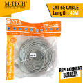 Kabel Lan Cat 6 Cable UTP Length 40M Switch ke router 1000Mbps & Computerized tested. 