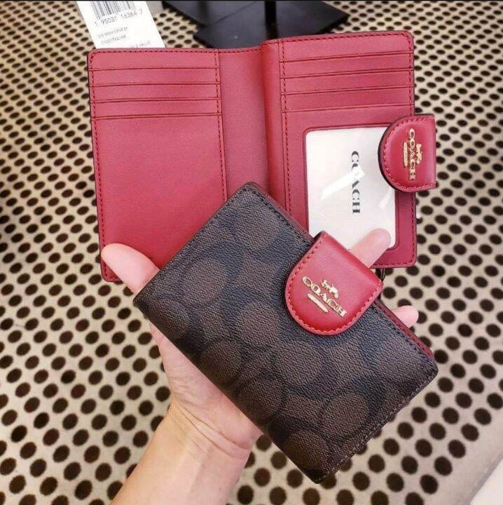 Red coach wallets for women hot sale