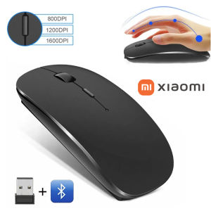 เมาส์ไร้สาย แบตเตอรี่ในตัว ชาร์จไฟใด้ ไม่ต้องใส่ถ่าน ปรับความไวของเมาส์ได้ ใช้ Bluetooth หรือแบบเสียบ USB2.5G การนอนหลับอัตโนมัติ เวลาสแตนด์บายนาน