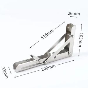 Bản lề gập inox thông minh Ke đỡ gập chịu lực Giá đỡ xếp gọn tiện dụng
