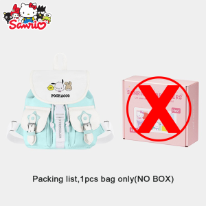 100% Authentic Sanrio Kuromi Kids Bag Backpack Shoulder Bag PU Polyester Material Water-resistant Travel Package Cinnamoroll Birthday Gift Pochacco 36021