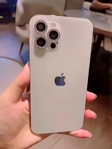 Diamond Glitter Camera Protection For Iphone 15 14 13 12 Pro Max Plus  Tempered Glass On Iphone 12 13 11 Pro Max Metal Ring