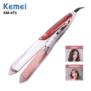 KEMEI KM 471 Catokan Rambut Lurus Temperatur Suhu Ionic 2in1 Lurus dan Keriting