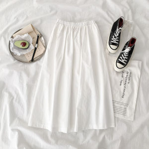 กระโปรงเอวสูงขนาดเล็กสำหรับฤดูใบไม้ผลิและฤดูร้อนกระโปรงทรงเอลายดอกไม้แนวย้อนยุคกระโปรงนักเรียนแบบบางใส่ได้ทุกโอกาส