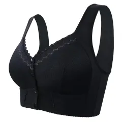 Non-Wired Bra Push Up Big Size Bra Front Click Bra 36-46 Cup B/C Housewear  Comfortable Bralette Bras