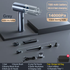 爱图腾itutn 14000Pa Wireless Car Vacuum 7500mAh Long Battery Life Cleaner Strong Suction Home & Car Dual Use Mini HomeAppliance