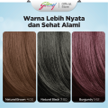 NYU Henna Shampoo Hair Color Natural Black isi 4 x 20ml - NYU Sampo Henna Pewarna Rambut. 