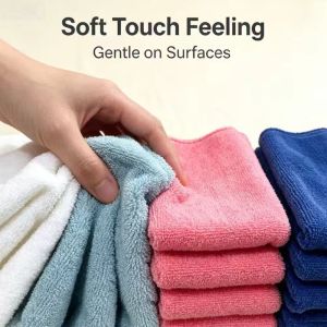 Multi-Purpose Cleaning Towels for Home Kitchen Auto Use in White Blue Pink and Navy Colors