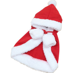 Pet Christmas Costume Cape With Hat Santa Claus Cloak For Cats And Small Dogs Little Red Riding Hood Cape Clothing Pet Clothes