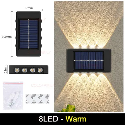 MLADEN LED ไฟโซล่าเซลล์ โคมไฟติดผนัง พลังงานแสงอาทิตย์ Solar light สำหรับกลางแจ้ง โคมไฟติดผนังภายนอก