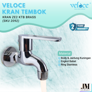 Kran/Keran Kamar Mandi/Taman/Tembok Bahan Kuningan/Brass Veloce Lapis Chrome / Kran Air Bahan Berat | 2092